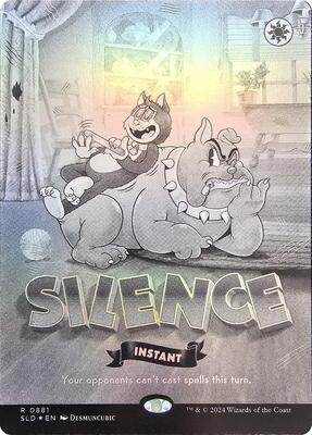 Silence (0881) (Black & White Foil) card from Secret Lair Drop Series
