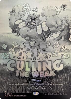 Culling the Weak (Black & White Foil) card from Secret Lair Drop Series