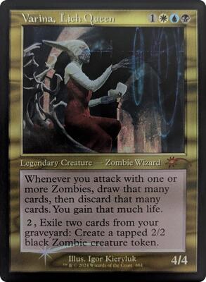 Varina, Lich Queen (Retro Frame) card from Secret Lair Drop Series