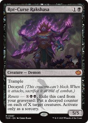 Rot-Curse Rakshasa card from Promo Pack: Tarkir: Dragonstorm