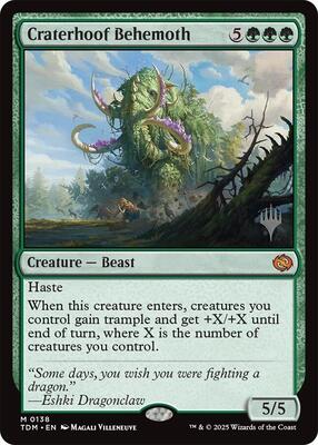 Craterhoof Behemoth card from Promo Pack: Tarkir: Dragonstorm