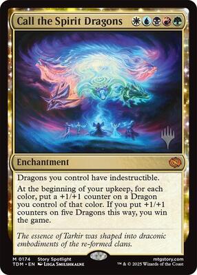 Call the Spirit Dragons card from Promo Pack: Tarkir: Dragonstorm