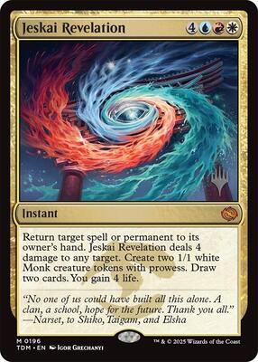 Jeskai Revelation card from Promo Pack: Tarkir: Dragonstorm
