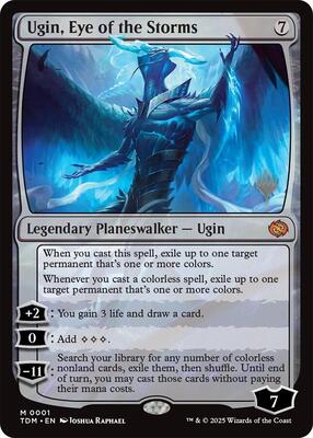 Ugin, Eye of the Storms card from Promo Pack: Tarkir: Dragonstorm