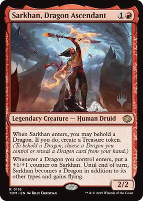 Sarkhan, Dragon Ascendant card from Promo Pack: Tarkir: Dragonstorm