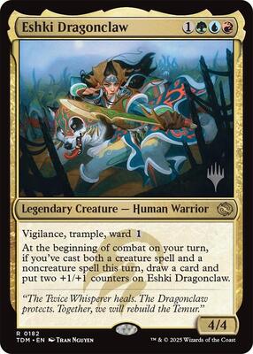 Eshki Dragonclaw card from Promo Pack: Tarkir: Dragonstorm