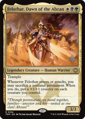 Felothar, Dawn of the Abzan card from Promo Pack: Tarkir: Dragonstorm