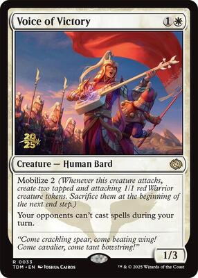 Voice of Victory card from Prerelease Cards