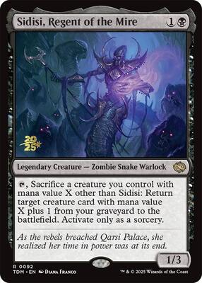 Sidisi, Regent of the Mire card from Prerelease Cards