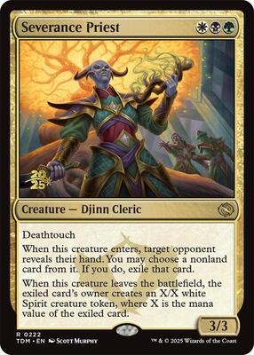 Severance Priest card from Prerelease Cards