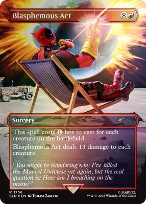 Blasphemous Act (1756) (Rainbow Foil) card from Secret Lair Drop Series