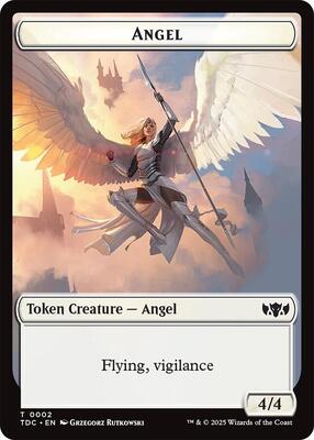 Angel // Spirit Double-Sided Token card from Commander: Tarkir: Dragonstorm