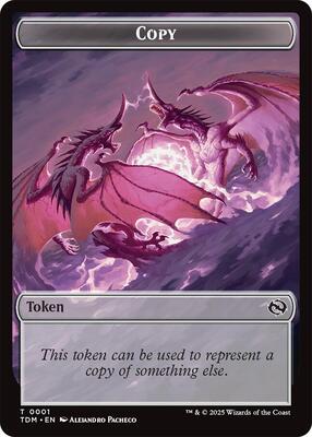 Copy // Dragon (0014) Double-Sided Token card from Commander: Tarkir: Dragonstorm