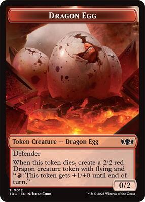 Dragon Egg // Dragon (0013) Double-Sided Token card from Commander: Tarkir: Dragonstorm