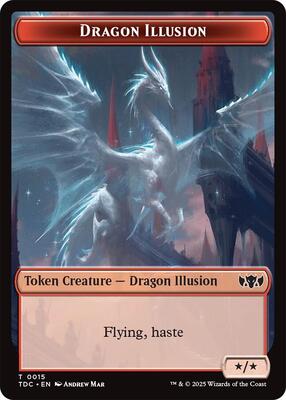 Dragon Illusion // Monk Double-Sided Token card from Commander: Tarkir: Dragonstorm