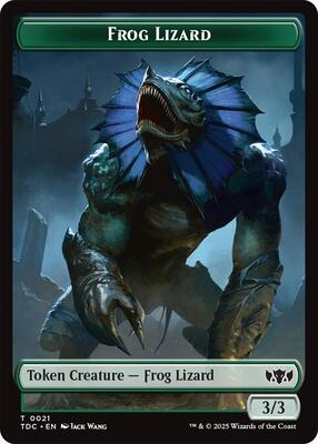 Frog Lizard // Dragon (0014) Double-Sided Token card from Commander: Tarkir: Dragonstorm