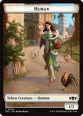 Human // Rat Double-Sided Token card from Commander: Tarkir: Dragonstorm