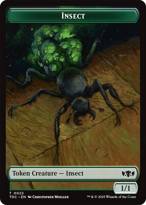 Insect (0022) // Plant Double-Sided Token card from Commander: Tarkir: Dragonstorm