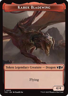Karox Bladewing // Copy Double-Sided Token card from Commander: Tarkir: Dragonstorm