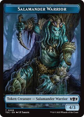Salamander Warrior // Zombie Druid Double-Sided Token card from Commander: Tarkir: Dragonstorm