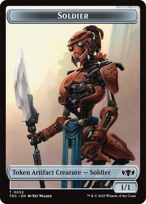 Soldier (0032) // Copy Double-Sided Token card from Commander: Tarkir: Dragonstorm