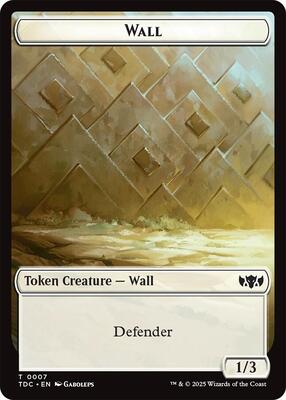 Wall // Spider Double-Sided Token card from Commander: Tarkir: Dragonstorm