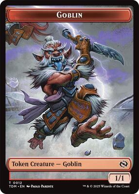 Goblin // Warrior Double-Sided Token card from Tarkir: Dragonstorm