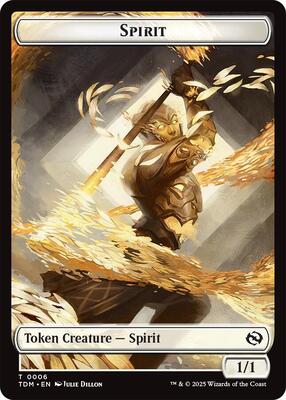 Spirit (0006) // Spirit (0007) Double-Sided Token card from Tarkir: Dragonstorm