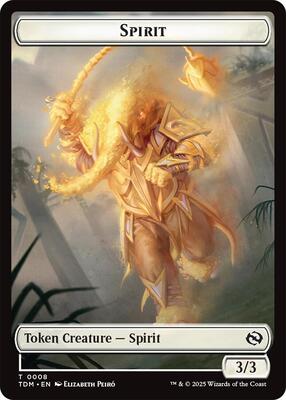 Spirit (0008) // Spirit (0009) Double-Sided Token card from Tarkir: Dragonstorm
