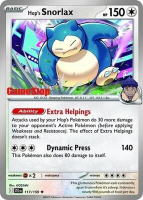 Hop's Snorlax - 117/159 (GameStop) (Cosmos Holo) card from Miscellaneous Cards & Products