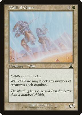 Wall of Glare card from Urza's Destiny