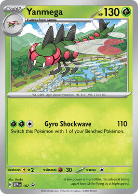 Yanmega - 187 (Cosmos Holo) card from SV: Scarlet & Violet Promo Cards