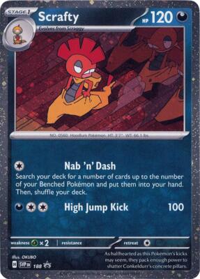 Scrafty - 188 (Cosmos Holo) card from SV: Scarlet & Violet Promo Cards