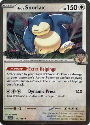 Hop's Snorlax - 117/159 (Cosmos Holo) card from Miscellaneous Cards & Products