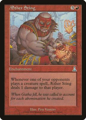 Aether Sting card from Urza's Destiny