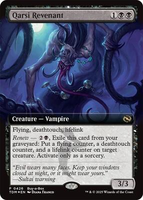 Qarsi Revenant (Extended Art) card from Buy-A-Box Promos