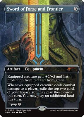 Sword of Forge and Frontier (Borderless) card from Unique and Miscellaneous Promos