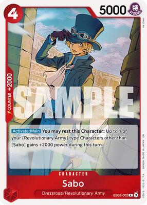 Sabo card from Extra Booster: Anime 25th Collection