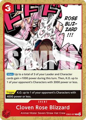 Cloven Rose Blizzard card from Extra Booster: Anime 25th Collection