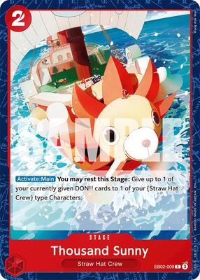 Thousand Sunny card from Extra Booster: Anime 25th Collection