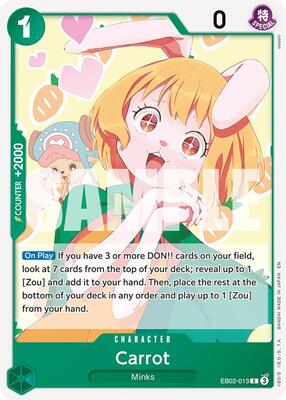 Carrot card from Extra Booster: Anime 25th Collection