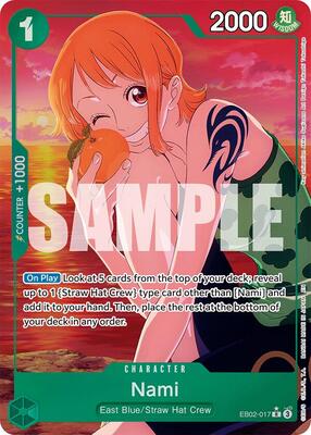 Nami (Alternate Art) card from Extra Booster: Anime 25th Collection