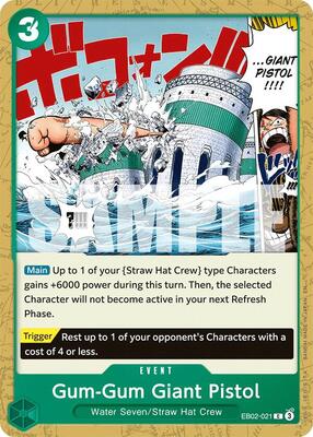 Gum-Gum Giant Pistol card from Extra Booster: Anime 25th Collection