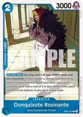 Donquixote Rosinante card from Extra Booster: Anime 25th Collection