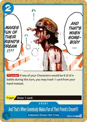 And That's When Somebody Makes Fun of Their Friend's Dream!!!! card from Extra Booster: Anime 25th Collection