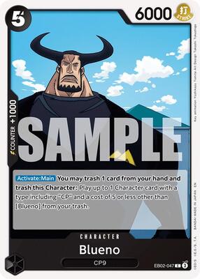 Blueno card from Extra Booster: Anime 25th Collection