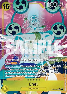 Enel (Alternate Art) card from Extra Booster: Anime 25th Collection