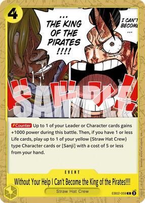 Without Your Help I Can't Become the King of the Pirates!!!! card from Extra Booster: Anime 25th Collection