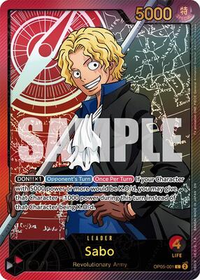Sabo (SP) card from Extra Booster: Anime 25th Collection