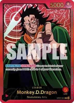 Monkey.D.Dragon (SP) card from Extra Booster: Anime 25th Collection